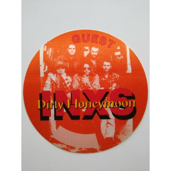 INXS Dirty Honeymoon Band Photo Backstage Pass Original New Wave 1993 Orange - Picture 2 of 3